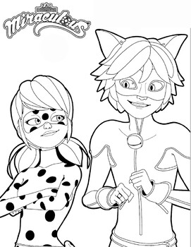 Miraculous Ladybug Coloring book:Cloring Pages For Kids | TPT