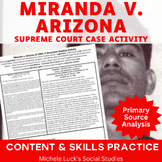 Miranda v Arizona Supreme Court Case Document Analysis Act