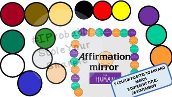 Preview of Mirror Affirmation Cards! First Nation palettes available