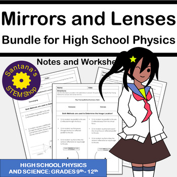 Preview of Mirrors and Lenses Bundle for High School Physics