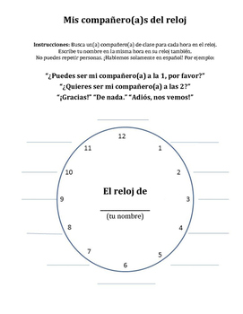 Preview of Mis Compañeros del Reloj / Spanish Clock Partners