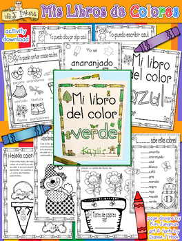 Preview of Mis Libros De Colores - Learning Colors in Spanish - mini workbooks, charts