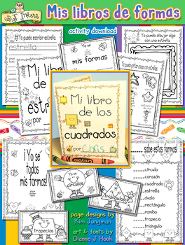 Preview of Mis Libros De Formas - Learning Shapes in Spanish - workbooks and flash cards