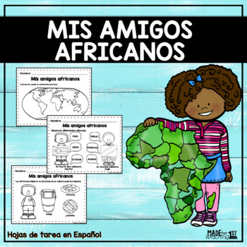 Preview of Mis amigos africanos | Spanish Worksheets