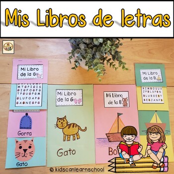 Preview of Mis libros del abecedario. Alphabet Flip books in Spanish.