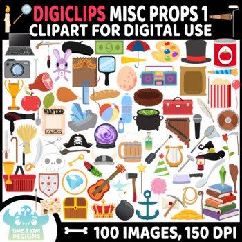 Pirates Props PDF and JPG Files Clipart Digital Graphic Design