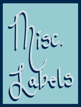 Preview of Miscellaneous Labels 