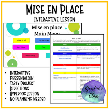 Preview of Mise en Place Interactive Lesson | Family and Consumer Sciences | FCS