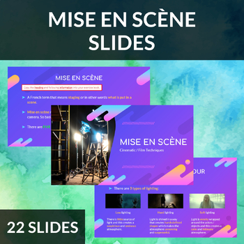 Preview of Mise en Scene Cinematic Film Techniques Slideshow