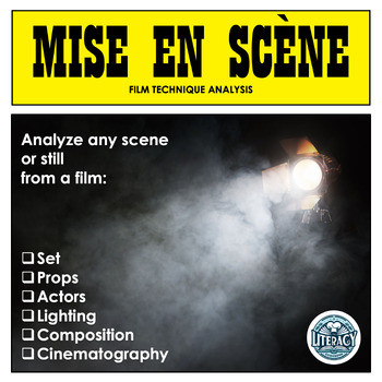 Preview of Mise en Scene Film Analysis for Any Movie Clip or Movie Still - Print & Digital