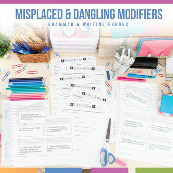 Preview of Misplaced & Dangling Modifiers Bundle | Grammar Errors in Writing