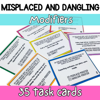 Preview of Misplaced and Dangling Modifier Task Cards