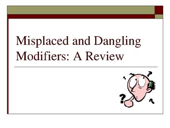 Preview of Misplaced and Dangling Modifiers: A Review