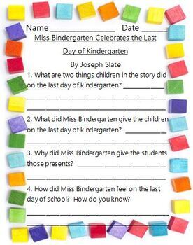 Preview of Miss Bindergarten Celebrates the Last Day Of Kindergarten End of Year