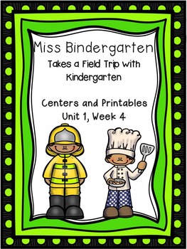Preview of Miss Bindergarten Takes a Field Trip, Centers and Printables, Distance Learning