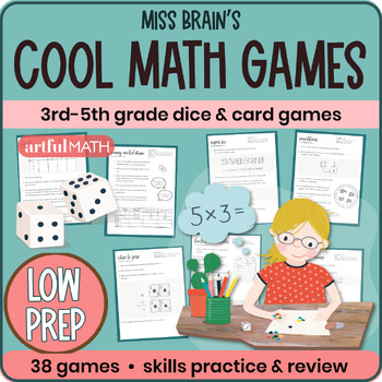Preview of 3rd, 4th, 5th Grade Math Games | Differentiated Math Centers FUN Practice Review