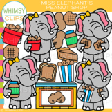 Miss Elephant's Peanut Food Shop Clip Art