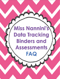 Kristine Nannini's Data Binders and Assessments FAQ
