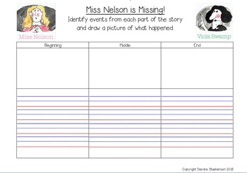 Preview of Miss Nelson Activity Pack