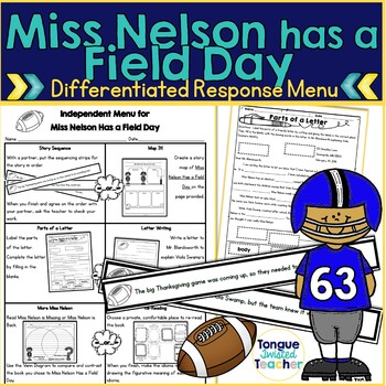 Preview of Miss Nelson Has A Field Day Level L Differentiated Lesson Plan