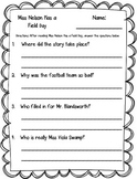 Miss Nelson Has a Field Day Printables