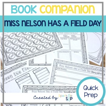 Preview of Miss Nelson Has a Field Day Book Companion for Speech Therapy