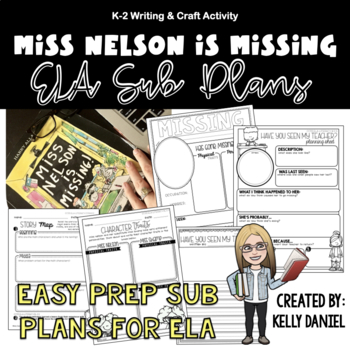 Preview of Miss Nelson is Missing | Easy Prep ELA Reading Lesson Sub Plans | 2nd Grade