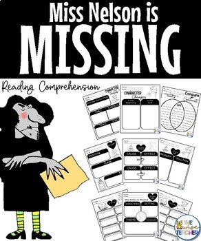 Preview of Miss Nelson is Missing Reading Comprehension Graphic Organizers | Back to School