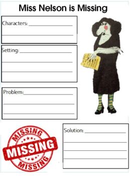 Preview of Miss Nelson is Missing Story Elements