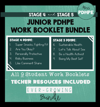 Preview of Miss PDHPE Stage 4 and 5 Units - Workbook Bundle