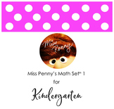 Miss Penny's Math Set 1 for Kindergarten