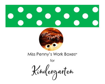 Preview of Miss Penny's Work Boxes for Kindergarten