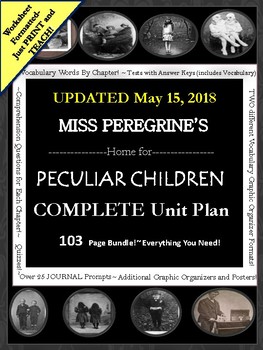 Preview of Miss Peregrine's Home For Peculiar Children COMPLETE Unit Plan