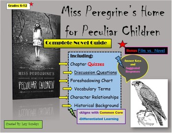 Preview of Miss Peregrine's Home for Peculiar Children Novel Activities, Quizzes, Essays