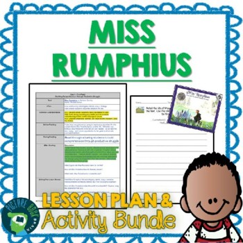 Preview of Miss Rumphius by Barbara Cooney Lesson Plan and Activities