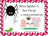 Miss Spider's Tea Party Literacy and Math Packet