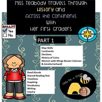 Preview of Miss Teabody Travels Through History and Across Continents with Her First Grader