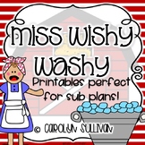 Miss Wishy Washy : NO PREP Printables Perfect for Sub Plans
