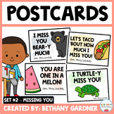 Miss You Postcards for Distance Learning Set #2