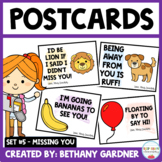 Miss You Postcards for Distance Learning Set #5