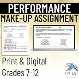 Missed Performance Make Up Assignment EDITABLE