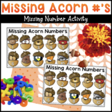 Fall Missing Numbers Preschool Math Activity: Missing Acorns