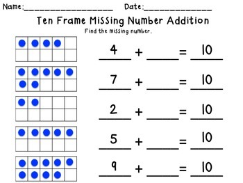 Missing Addend Addition by Mrs Summerbell | TPT