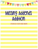 Missing Addend Addition & Scoot Game