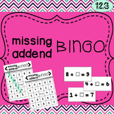 Missing Addend Bingo Games