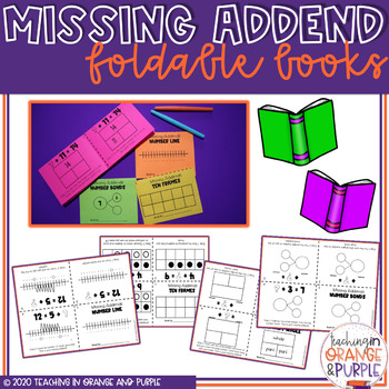 Preview of Missing Addends First Grade Foldable Books
