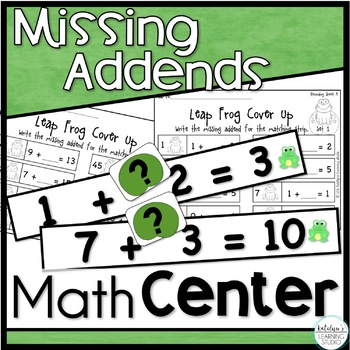 Preview of Leap Day Missing Addend Worksheets Game, 1st Grade Math Leap Year Activities