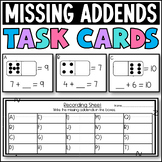 Missing Addend Math Center: Task Cards Write the Room Addi