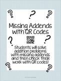 Missing Addend QR Activity