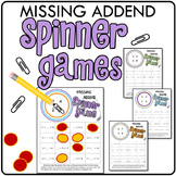 Missing Addend Printable Math Spinner Games